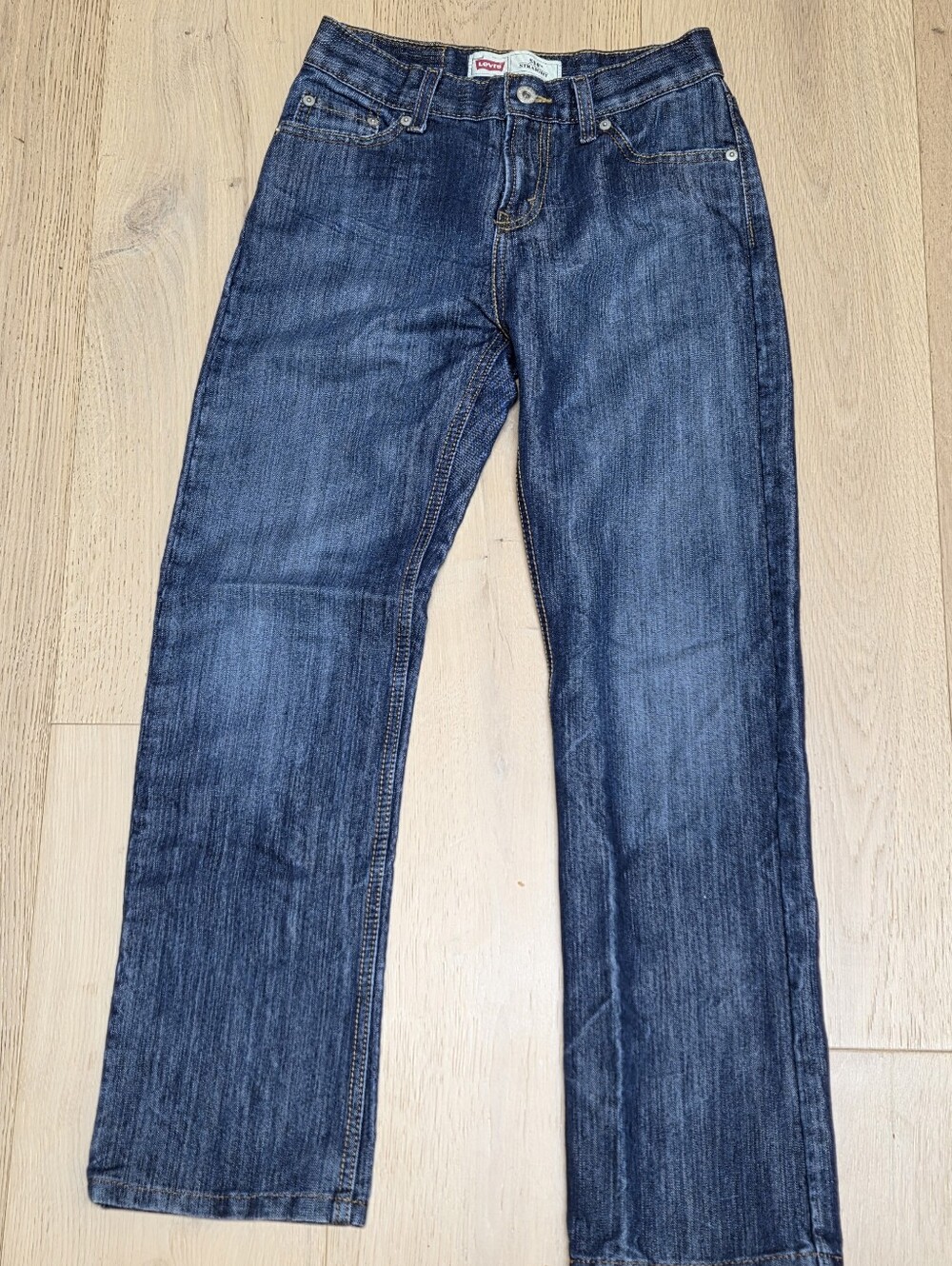 Levi's 514 Straight Leg Boys Jeans Size 14 Regular 27x27 Dark Wash Indigo
